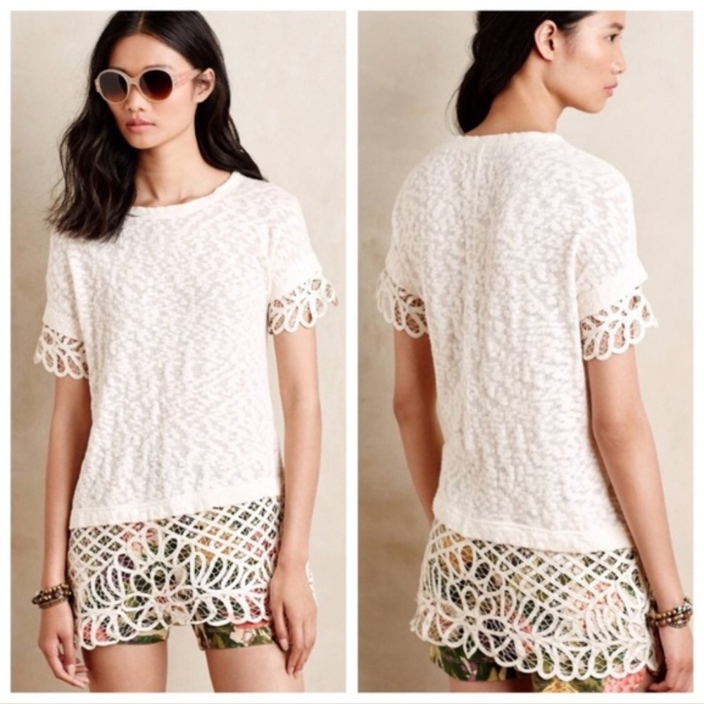 ANTHROPOLOGIE Saturday Sunday Spalliera Lace Tunic